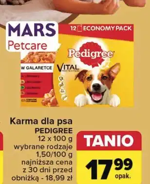 Carrefour Karma dla psa w galaretce 3x wołowina + kurczak jagnięcina drób Pedigree Vital oferta