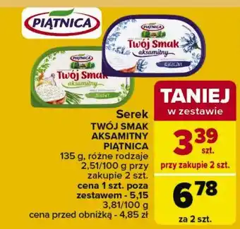 Carrefour Serek aksamitny ziołowy Piątnica twój smak oferta