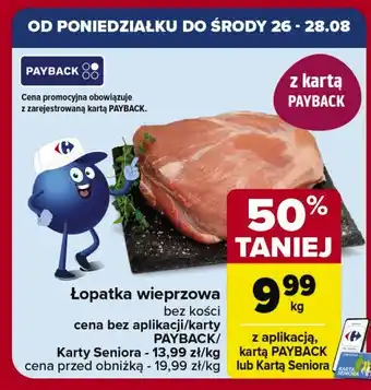 Carrefour Łopatka wieprzowa bez kości oferta