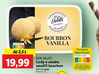 Lidl BON GELATI Lody o smaku wanilii bourbon oferta