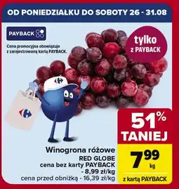 Carrefour Winogrona czerwone red globe oferta