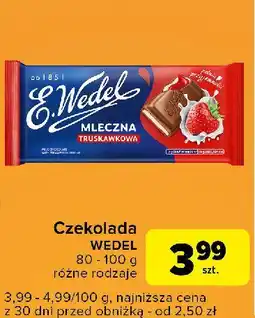 Carrefour Express Czekolada mleczna truskawkowa Wedel oferta