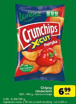 Carrefour Express Chipsy paprykowe Crunchips x-cut Crunchips lorenz oferta