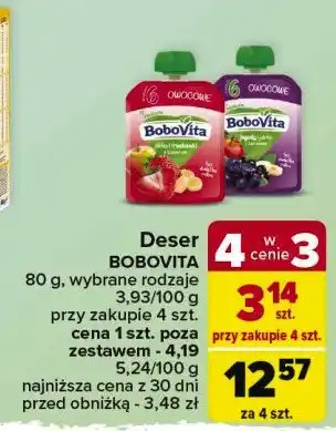 Carrefour Mus jagody i jabłka z bananem Bobovita oferta