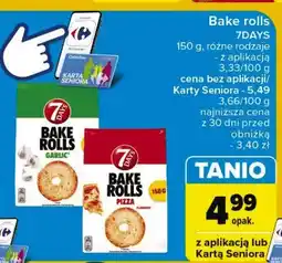 Carrefour Bake rolls pizza 7 days bake rolls oferta