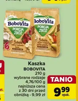 Carrefour Kaszka mleczna 4 zboża jabłko - gruszka Bobovita porcja zbóż oferta