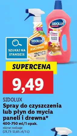Lidl SIDOLUX Spray do czyszczenia lub płyn do mycia paneli i drewna oferta