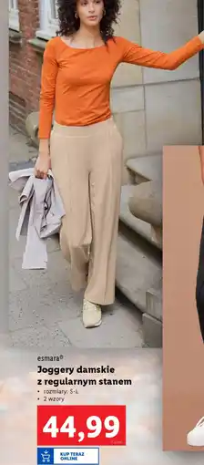 Lidl esmara Joggery damskie z regularnym stanem oferta