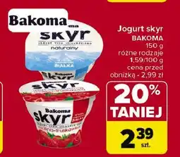 Carrefour Market Jogurt malina- truskawka Bakoma skyr oferta