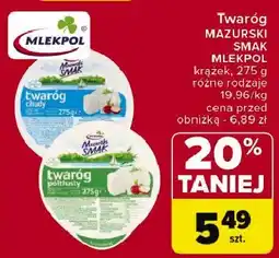 Carrefour Market Twaróg lekki Mlekpol mazurski smak oferta