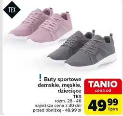 Carrefour Buty sportowe dziecięce TEX oferta