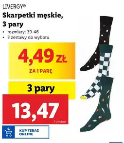 Lidl LIVERGY Skarpetki męskie oferta