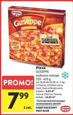 Intermarche Pizza szynka i chorizo farmerska Dr. Oetker Guseppe oferta