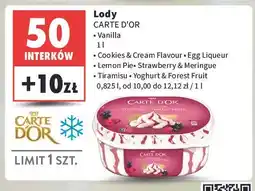 Intermarche Lody yoghurt & forest fruit Algida Carte D'or oferta