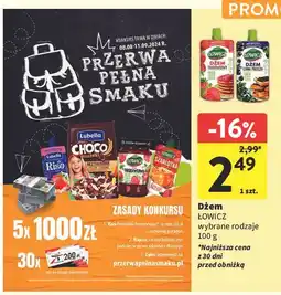Intermarche Dżem czarna porzeczka saszetka Łowicz oferta