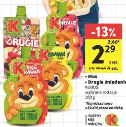 Intermarche Kasza manna aronia + malina Kubuś Drugie Śniadanie oferta