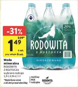 Intermarche Woda niegazowana Rodowita Z Roztocza oferta