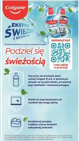 Intermarche Płyn do płukania white + charcoal Colgate Plax oferta