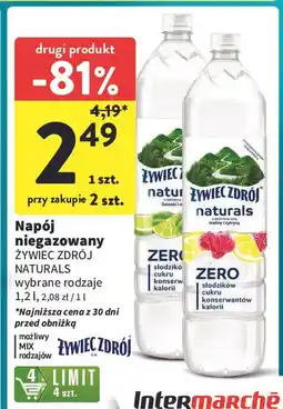 Intermarche Woda z nutą maliny i cytryny Żywiec Zdrój Naturals oferta