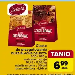 Carrefour Market Ciasto drozdżowe Delecta duża blacha oferta