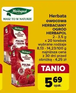 Carrefour Market Herbata malina Herbapol herbaciany ogród oferta