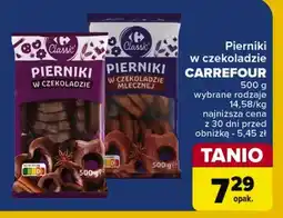 Carrefour Market Pierniki w czekoladzie mlecznej Carrefour classic oferta