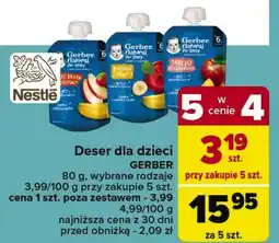 Carrefour Market Deserek jabłko brzoskiwnia Gerber natural for baby oferta
