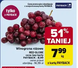 Carrefour Market Winogrona różowe red globe oferta