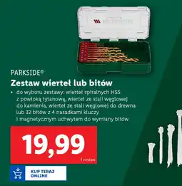 Lidl PARKSIDE Zestaw wierteł lub bitów oferta