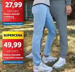 Lidl esmara Jeansy damskie z wysokim stanem oferta