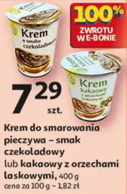 Auchan Krem Krem do smarowania pieczywa smak czekoladowy lub kakaowy z orzechami laskowymi oferta
