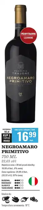 Biedronka Wino Negroamaro Primitivo oferta