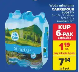 Carrefour Market Woda naturalna niegazowana Carrefour Sudety+ oferta