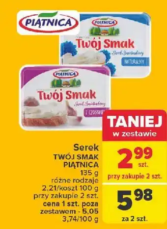 Carrefour Market Serek śmietankowy naturalny Piątnica Twój Smak oferta