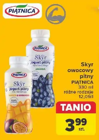 Carrefour Market Jogurt typu islandzkiego jagoda Piątnica Skyr oferta