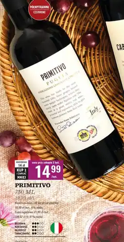 Biedronka Wino Primitivo Puglia oferta