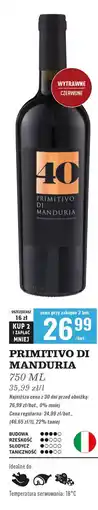 Biedronka Wino Primitivo Di Manduria 40 oferta