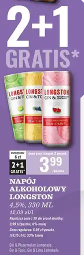 Biedronka Drink gin & tonic Longston oferta