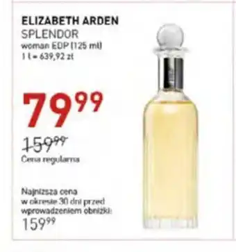 Jawa Drogerie Elizabeth arden splendor woman edp oferta
