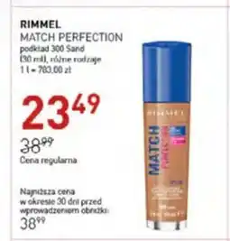 Jawa Drogerie Rimmel match perfection podkład oferta
