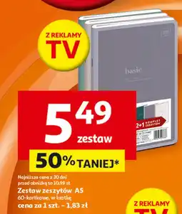 Auchan Zeszyt a5 60 k. kratka Interdruk oferta