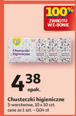 Auchan Chusteczki higieniczne 3-warstwowe Podniesiony Kciuk oferta