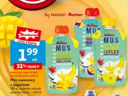 Auchan Mus banan truskawka marakuja Auchan Różnorodne (Logo Czerwone) oferta