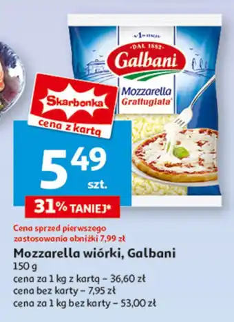 Auchan Ser mozzarella wiórki Galbani oferta