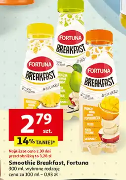 Auchan Smoothie pomarańcza-mango-jabłko-banan Fortuna Breakfast oferta
