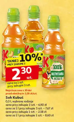 Auchan Sok marchew-jabłko-brzoskwinia Kubuś 100% oferta