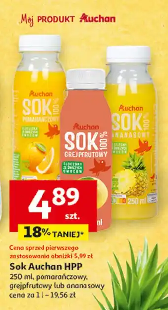 Auchan Sok pomarańczowy Auchan oferta
