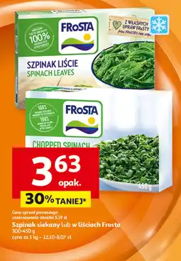 Szpinak w liściach Frosta