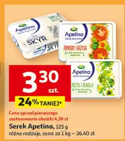 Auchan Serek kremowy pesto i rukola Arla Apetina oferta