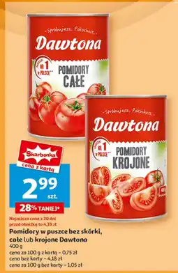 Auchan Pomidory krojone Dawtona oferta